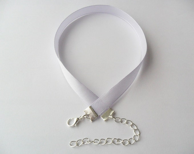 Lavender satin choker necklace 3/8"inch or 5/8"inch wide, pick your neck size.