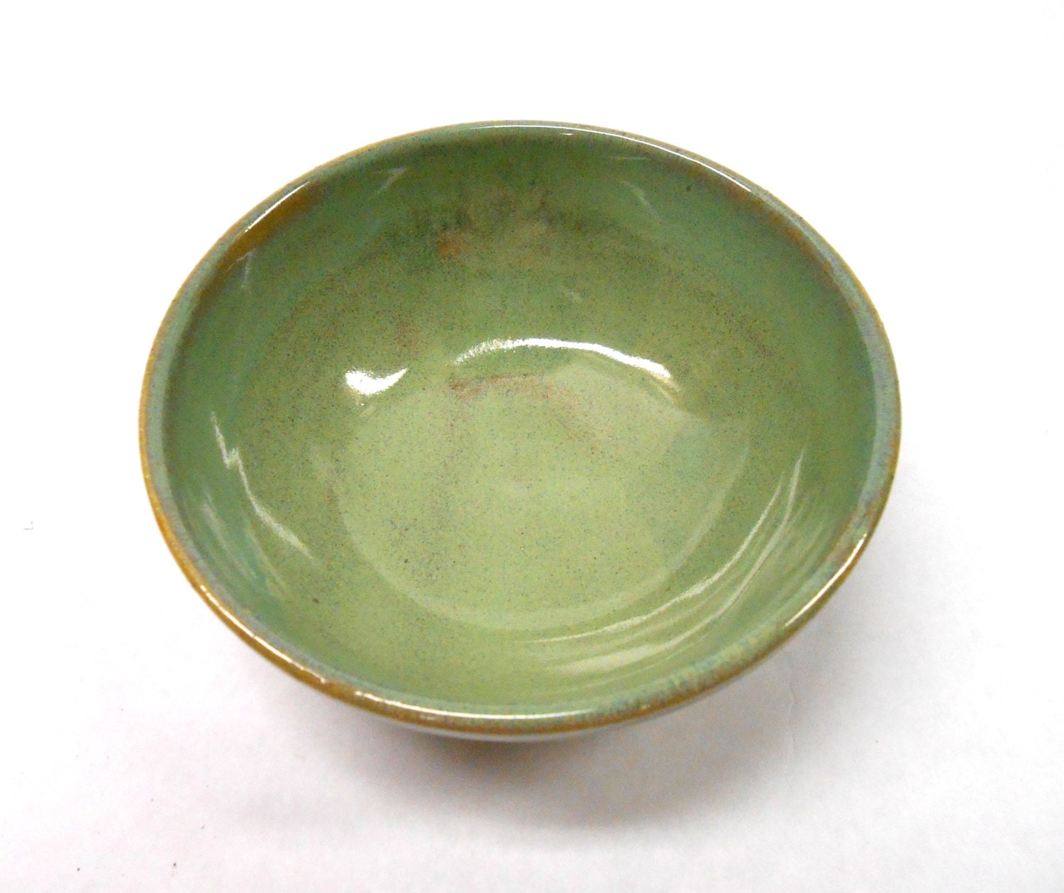 Pottery Salt Bowl Small Ceramic Bowl Green By Potterybysaleek