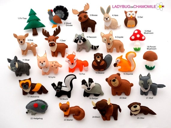 forest animals stuffed toys