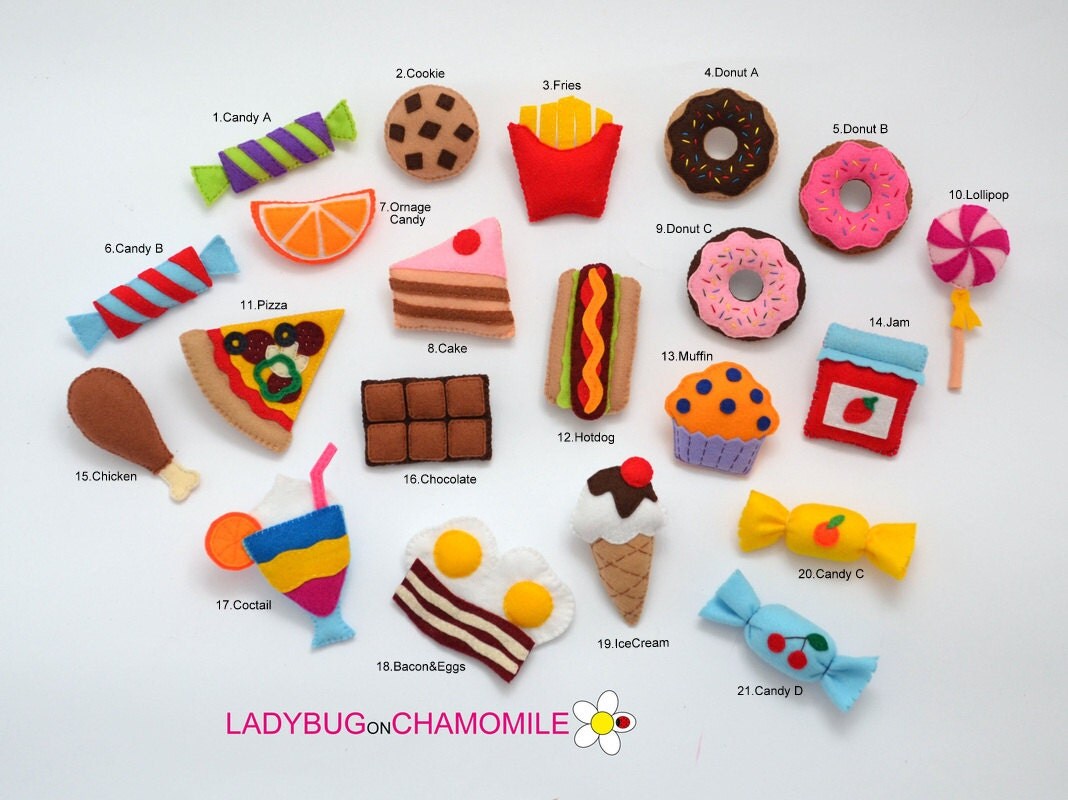 FOOD felt choose your items Price per 1 item