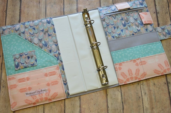 3 Ring Binder Cover in Hawthorne Threads Mojave fabric S3