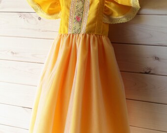 Belle Dress - yellow Princess Dress - Belle costume - princess costume - yellow princess costume - Christmas princess dress - princess -