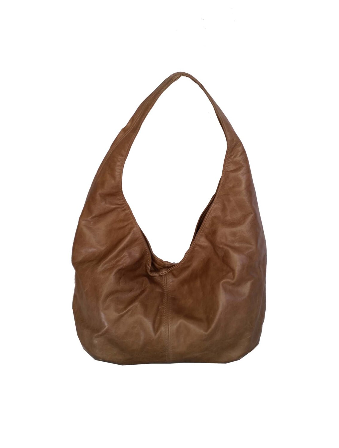 Distressed leather bag / casual shoulder handbag / by Fgalaze