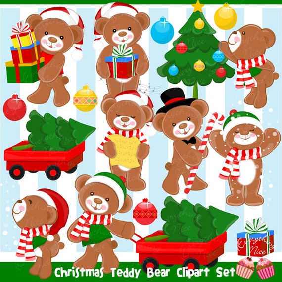 clipart teddy bear christmas - photo #29