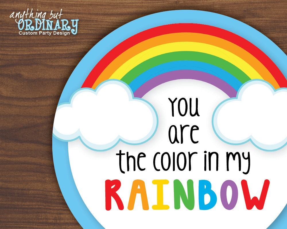 Printable Rainbow Gift Tags St. Patrick's Day Rainbow