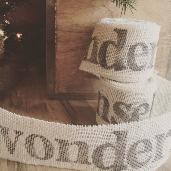 Burlap Christmas Tree Garland Names of God and O Holy Night