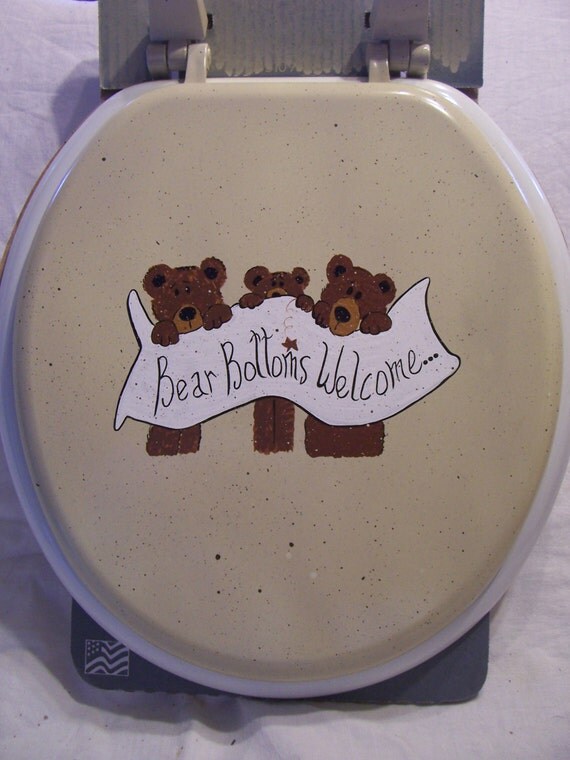 Teddy bear toilet seat PERSONALZIED FREE
