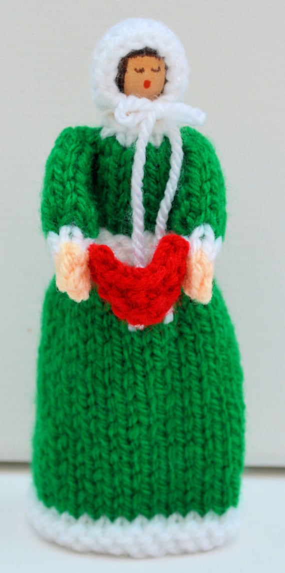 St. Lucia Doll, Christmas Elf Doll &Carol Singer Doll,Peg Dolls Knit Doll...