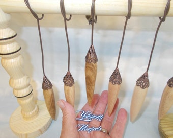 Beautiful and Powerful handturned Wooden Skrying Pendulums now available