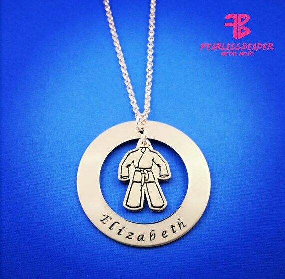 Custom Martial Arts Necklace Brazilian Jiu Jitsu BJJ