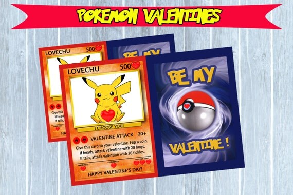 POKEMON Valentine's Day cards