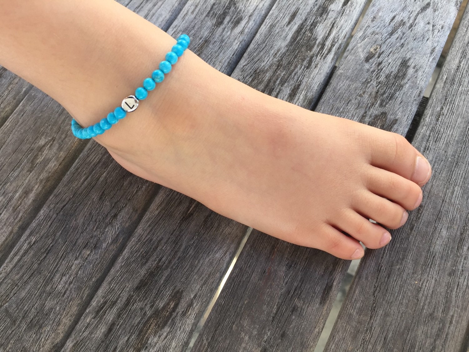 anklet bracelet initial