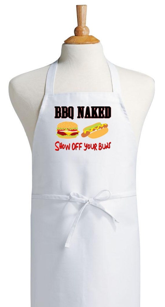 Novelty Apron BBQ Naked Show Off Your Buns Funny Chef Aprons