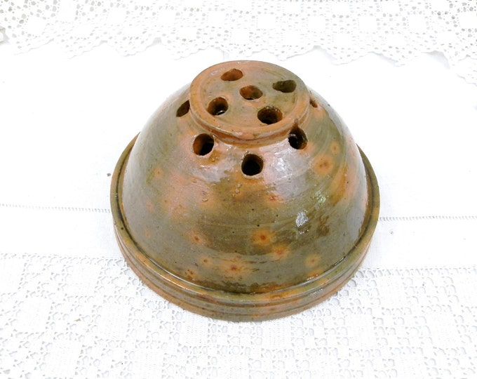 Antique Rustic French Hand Made Salt Glazed Terracotta Cheese Strainer /Mold / Berry Bowl / Colander / Strainer, French Country, Retro Rural Antique Rustic French Hand Made Salt Glazed Terracotta Cheese Strainer /Mold / Berry Bowl / Colander / Strainer, French Country, Retro Rural