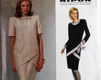 Dress by Albert Nipon -1990's- Vogue 1154 Uncut Size 18-20-22 Bust 40-42-44"