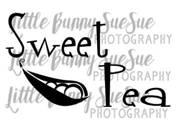 Sweet Pea SVG PNG DXF Cutting Machine File Silhouette File