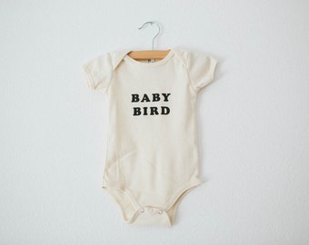 Baby Bird, Infant's organic bodysuit, by The Bee & The Fox