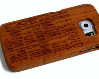 wooden Samsung Galaxy S7 case - real wood S7 case walnut, cherry or bamboo - "Art Should"
