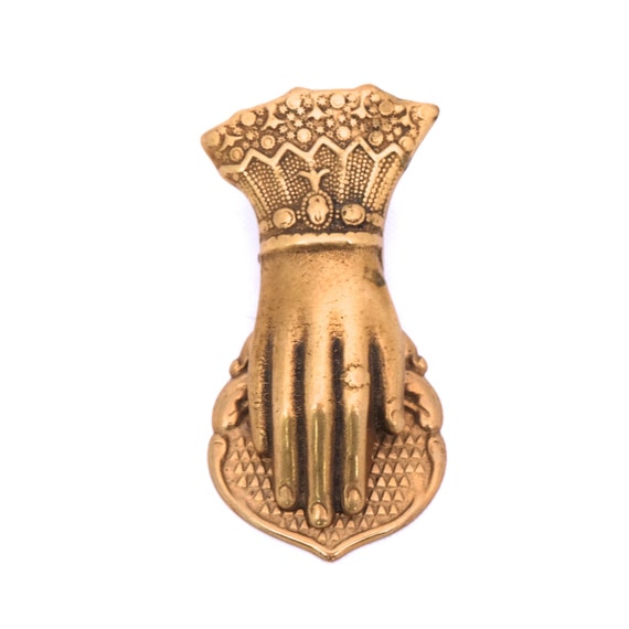 Vintage Brass Hand Clip Brass Hand Paper Clip by TwoTimeVintage