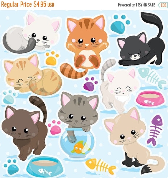 cat clip art etsy - photo #29