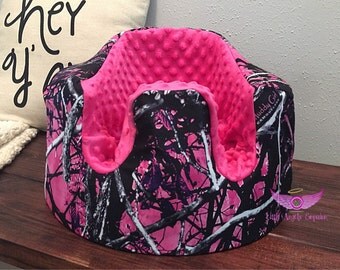 Muddy Girl Camo and Pink Minky Bumbo Cover