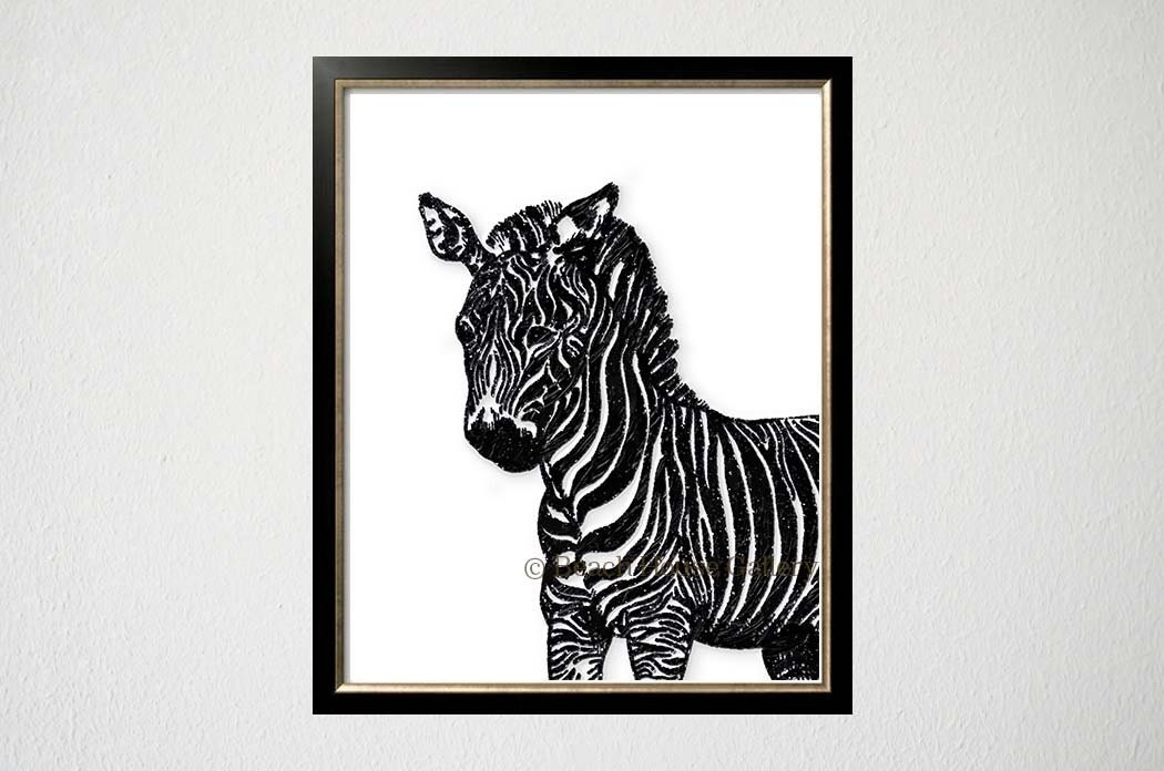 Zebra Art British Colonia Wall Art Zebra by BeachHouseGallery