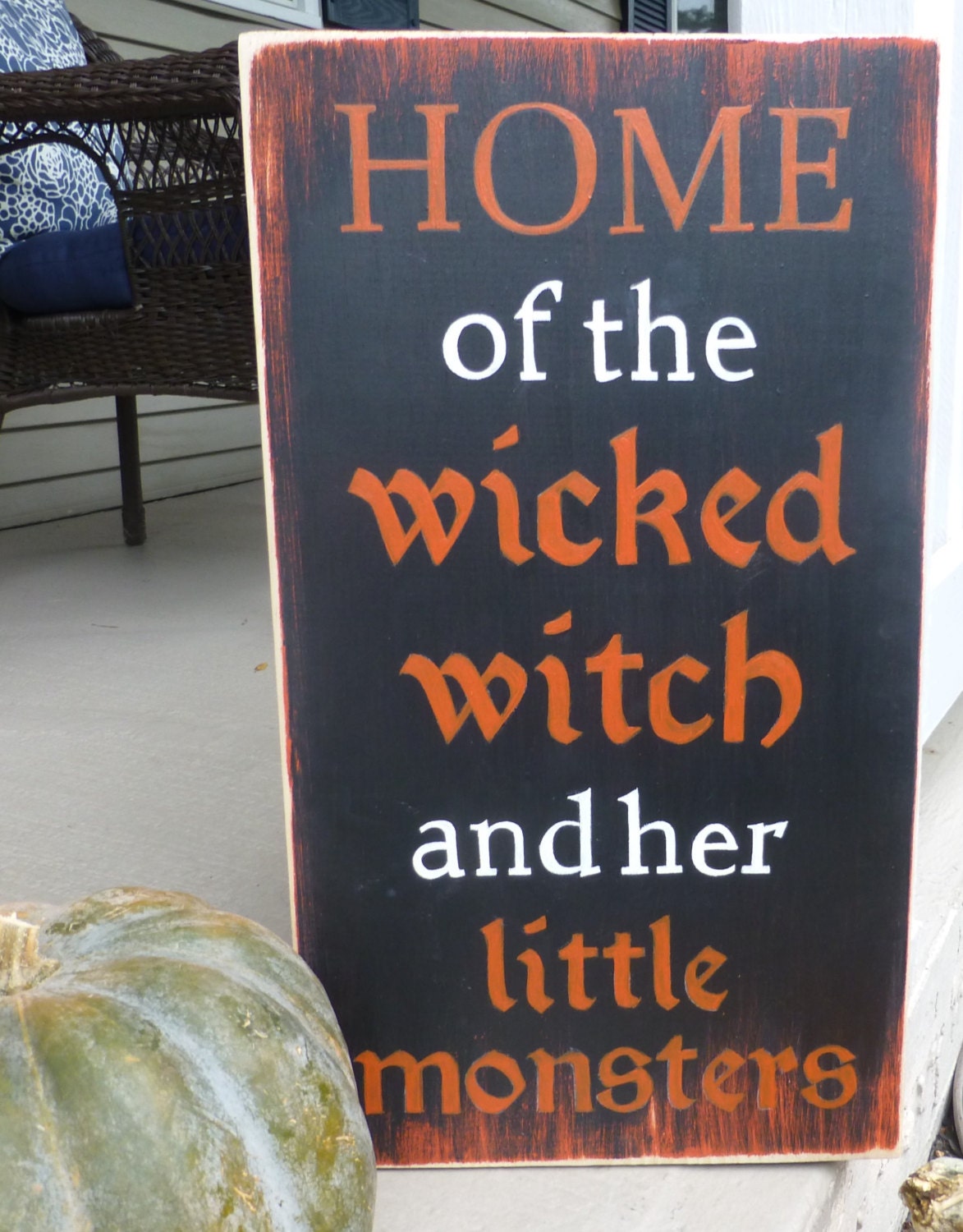 Home of the wicked witch Halloween sign