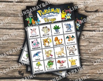 Pokemon Bingo Instant Digital Download