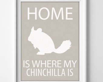 8x10" Chinchilla Wall Art, Chinchilla gift, Chinchilla Decor, Chinchilla Print, Chinchilla Pet, Chinchilla Christmas, Chinchilla Birthday