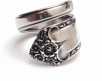 Vintage Silver Spoon Ring - circa 1950