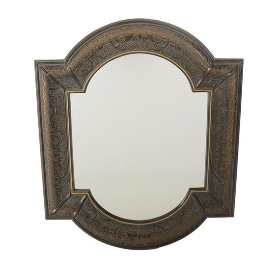 Vintage Bombay Mirror with Carved Frame