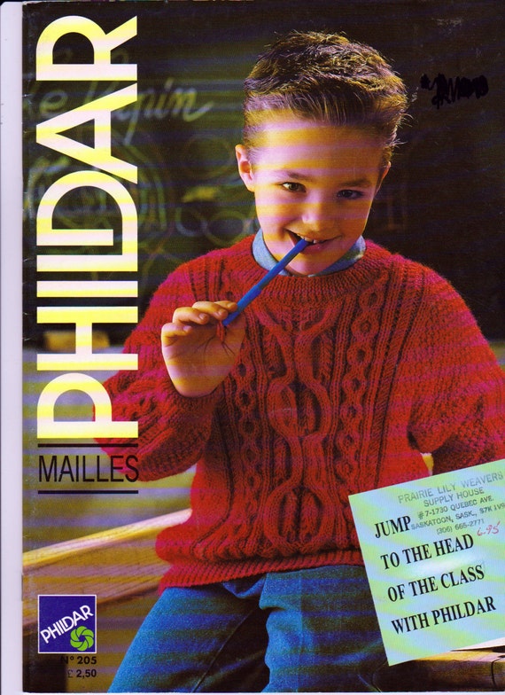 Phildar No 205 Knitting Patterns for Boys and Girls 4 to 10