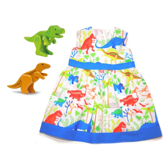 Summer Dinosaur dress Girl Baby Toddler Dress size 3 months to