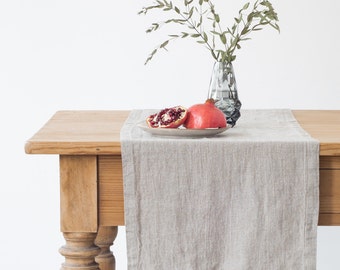 Natural Stone Washed Linen Runner