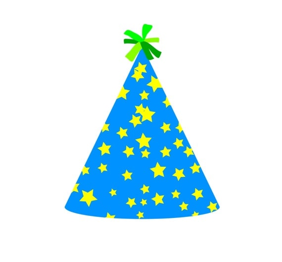 Download SVG Blue Party Hat Cuttable File INSTANT DOWNLOAD for use