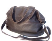 chocolate brown leather bag