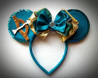 Merida Brave inspired Minnie Mouse Ears Headband