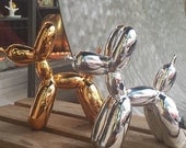 Jeff Koons Small Balloon dog Figure in Silver or rose gold