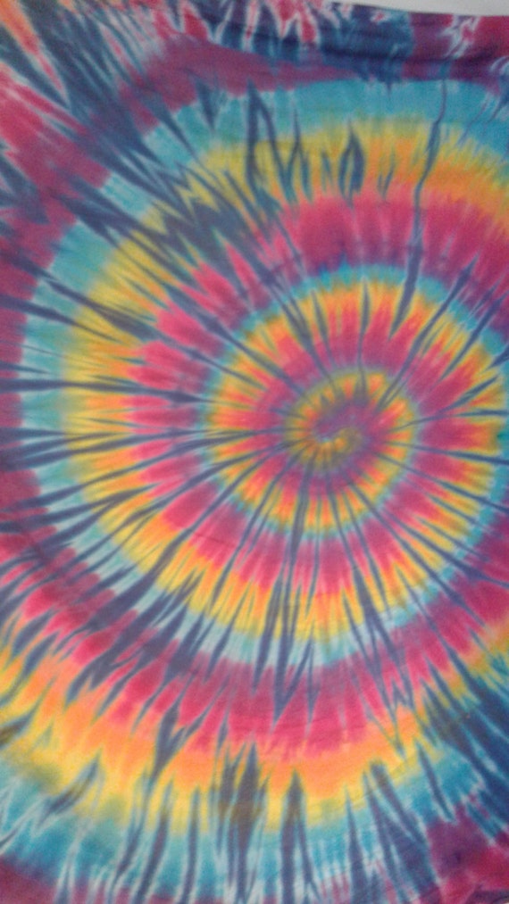 Items similar to 9 x 9 rainbow spiral tapestry tie dye on Etsy