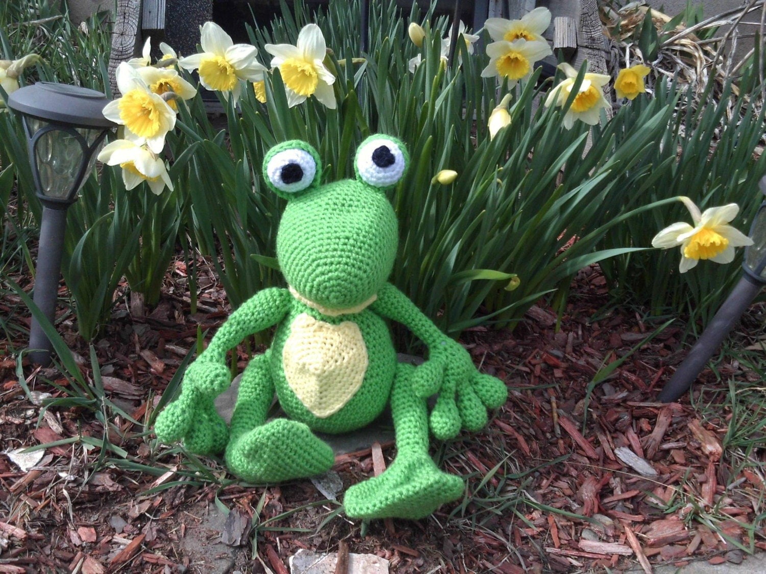 crochet frog stuffed animal