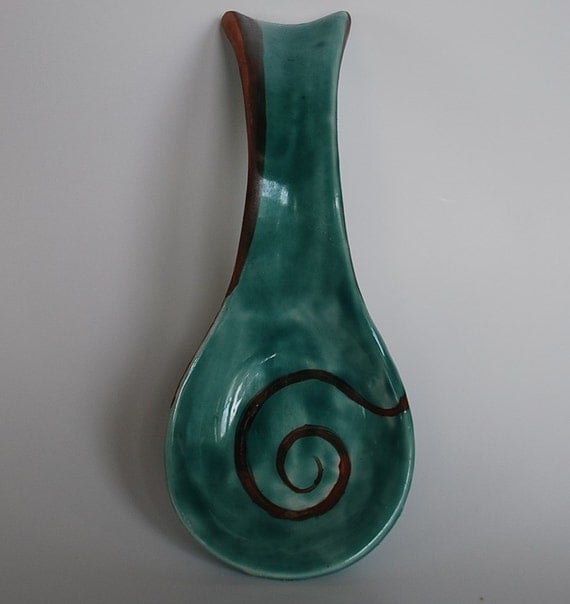 Hand painted spoon rest