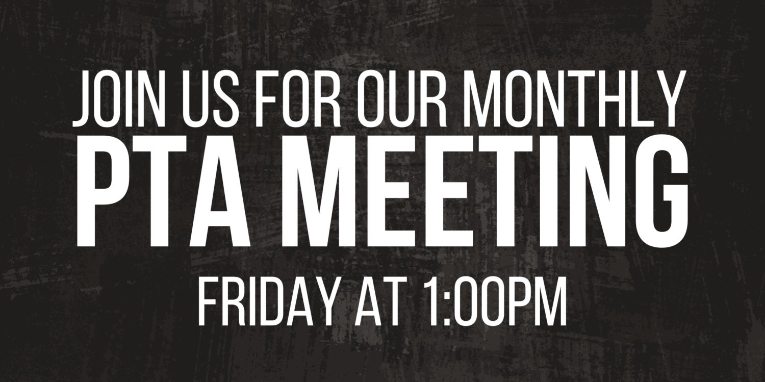 Black PTA Meeting Banner