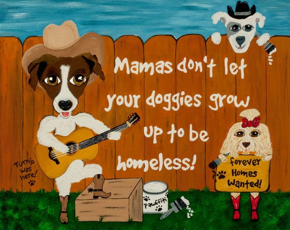 Dog Rescue Art Dog Painting Dog Wall Art Dog Rescue