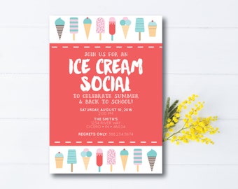 ice cream social flyer