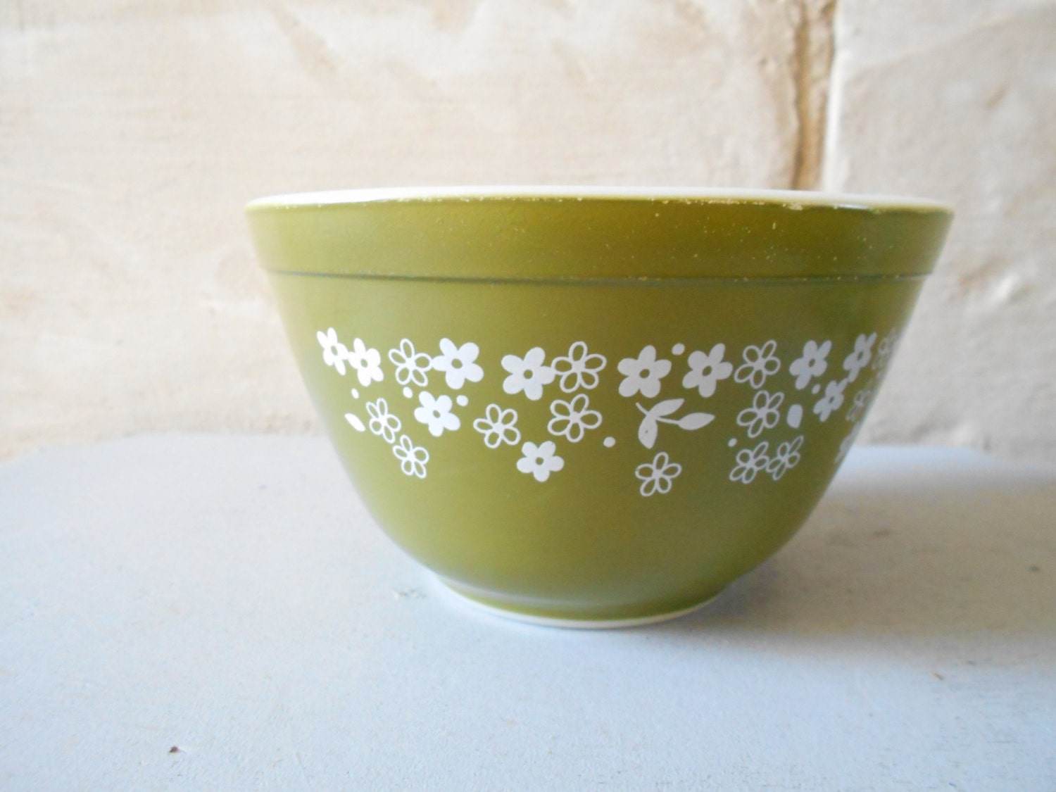 Vintage Pyrex Mixing Bowl Crazy Daisy Pattern 70's Made In