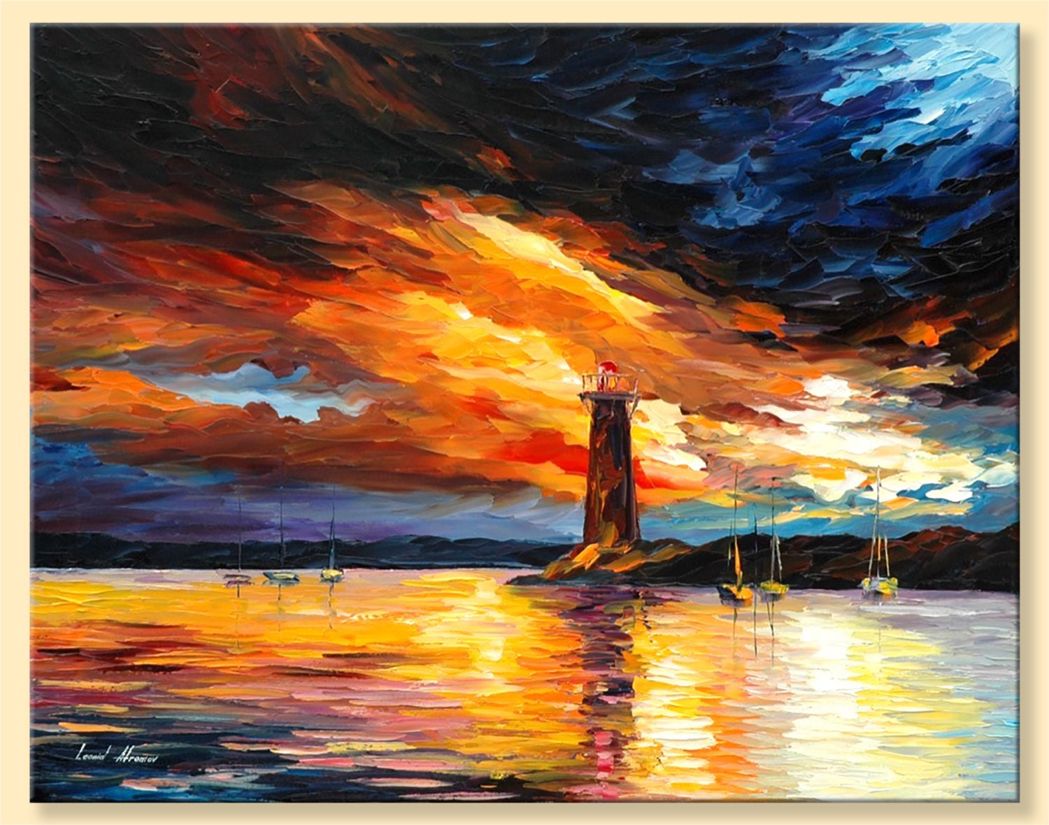 Before A Storm Limited Edition Lighthouse Seascape Ocean