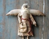 The Elder Saint-Primitive Angel-Primitive Christmas Angel-Fabric Angel Ornaments-Country Home Decor-Country Primitive Decor The Elder Saint-Primitive Angel-Primitive Christmas Angel-Fabric Angel Ornaments-Country Home Decor-Country Primitive Decor