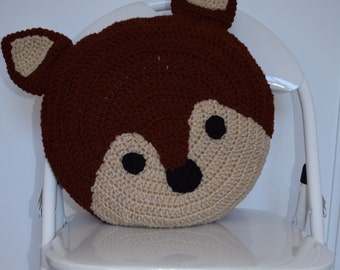 Crochet fox pillow | Etsy