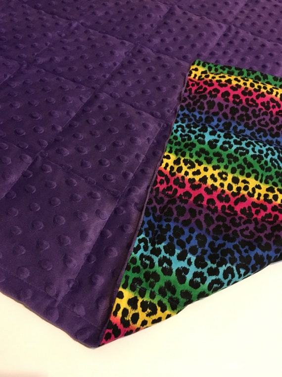 Cheetah Rainbow weighted blanket 35X40 & 40X60 by LittleMimis