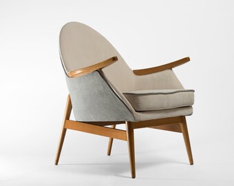 Fully restored armchair from 1962 - grey